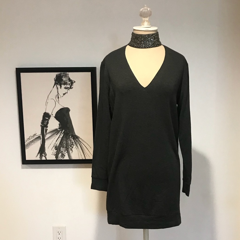 BAILEY gray tunic mini sweater dress size SP